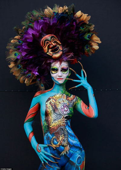 International body painting festival in South Korea transform models ...