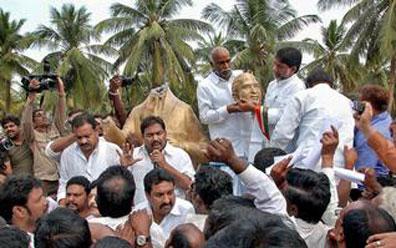 Three held for desecration of Ambedkar statues in Andhra