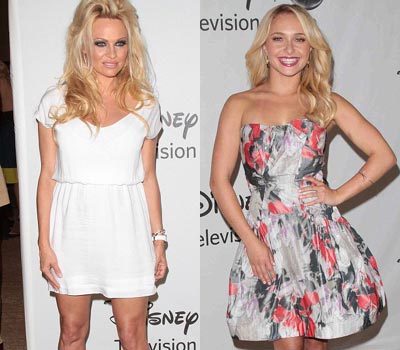 Pamela Anderson and Hayden Panettiere battle it out in the style stakes at ABC event