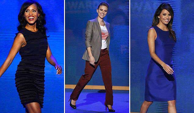 Kerry Washington, Scarlett Johansson and Eva Longoria bring Hollywood glamour to DNC 2012