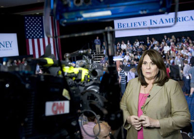 CNN's Candy Crowley, the first woman in 20 years to moderate presidential debate