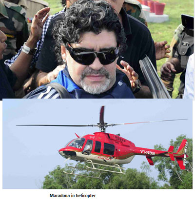 Kerala welcomes the hero of football Maradona