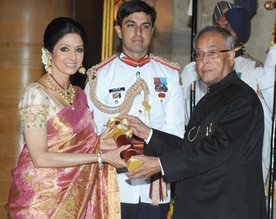 Padma Awards given to Sridevi, Sharmila Tagore 