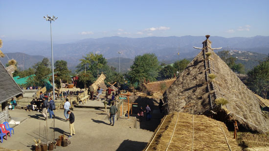 The village at Hornbill Festival Nagaland