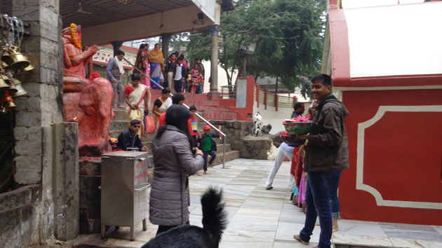 Devotees at the Kamakhya temple