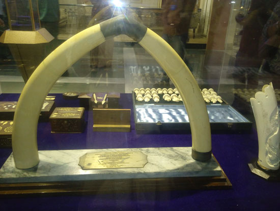 Ivory display at Rashtrapati Museum