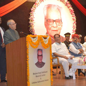 President delivers first Bhairon Singh Shekhawat memorial lecture