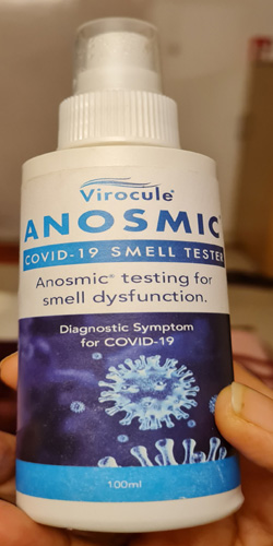 Anosmic Covid 19 smell tester tests corona as first line screening, 97% accuracy 