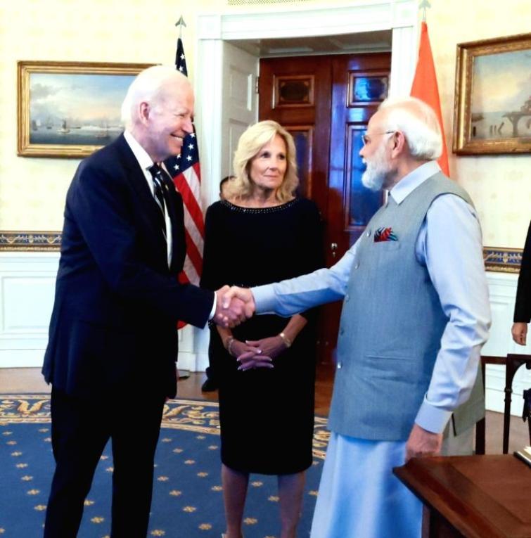 On a state visit Prime Minister Modi meets the President of USA Joe Biden 